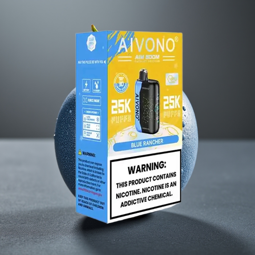 Aivono Aim Boom 25000 Pote Dispozabilna Vape Modra Rancher 28ml