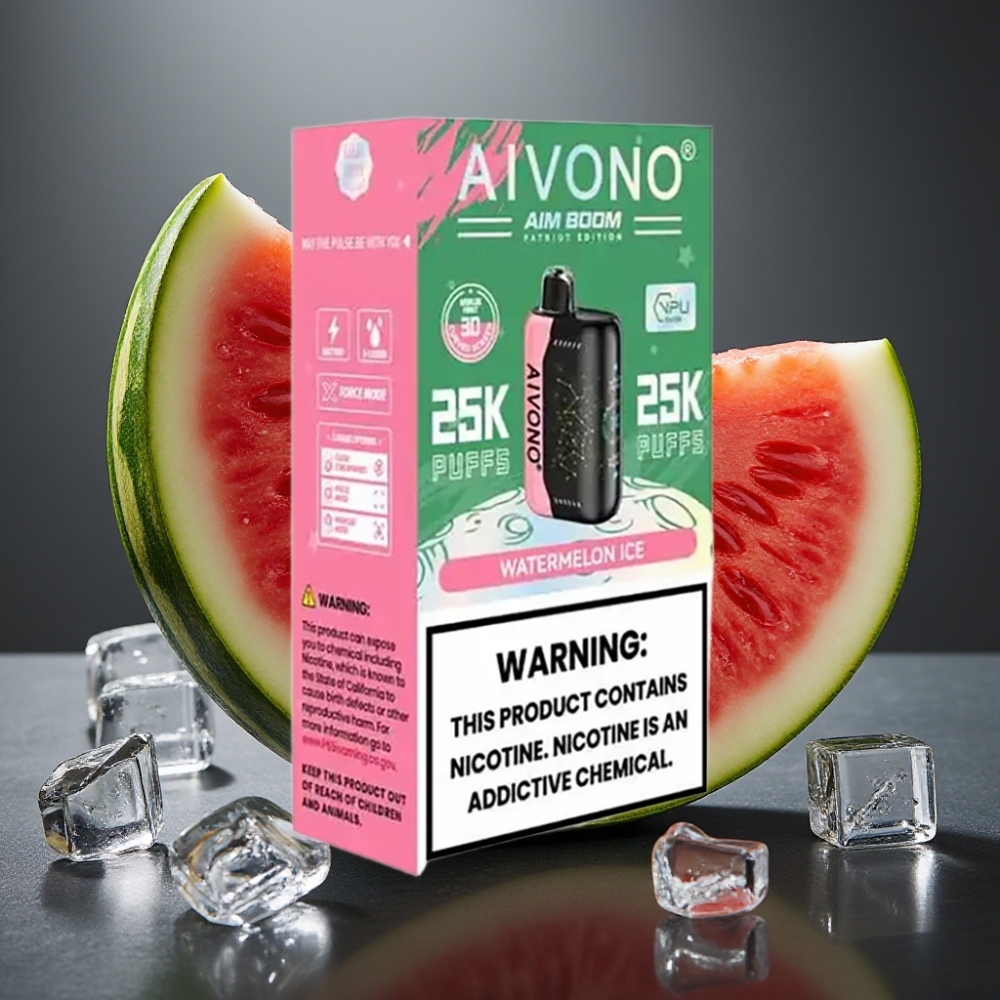 Aivono Aim Boom 25000 Puffs Enkratna Vapa Lubenica Led 0% Nikotina 650mAh