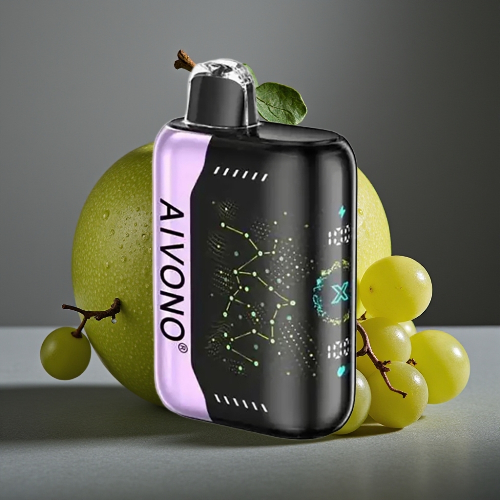 Aivono Aim Boom 25000 Puffs Zeleno jabolko grozdje