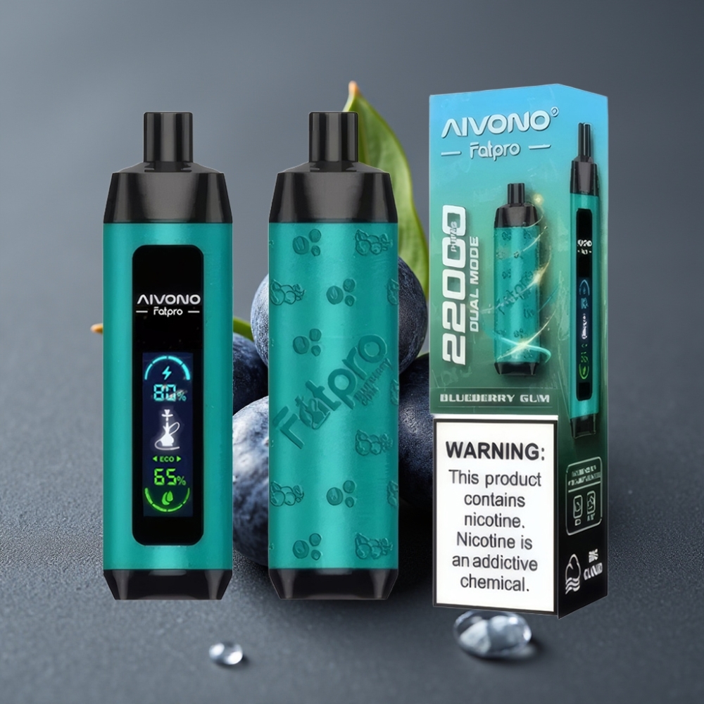 Aivono Aim Fatpro 22000 Puffs Enkratna Vape Borovnica Gun