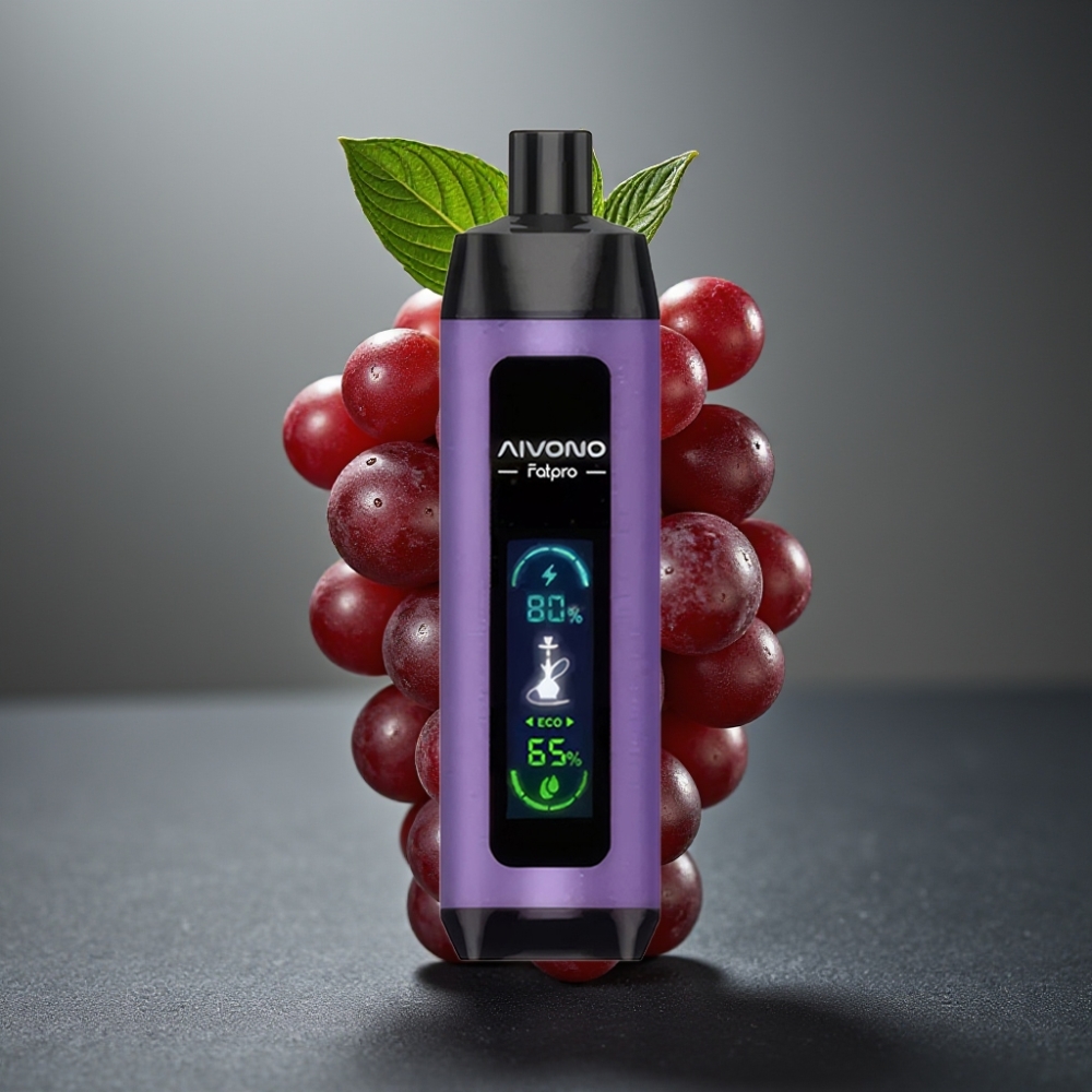 Aivono Aim Fatpro 22000 Puffs Enkratna Vape Grozdova Meta 28ml E-tekočina