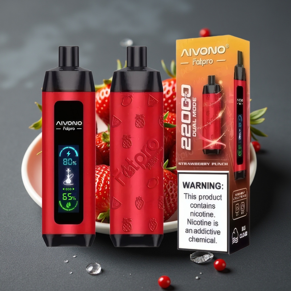 Aivono Aim Fatpro 22000 Puffs Enkratna Vape Jagoda Punč