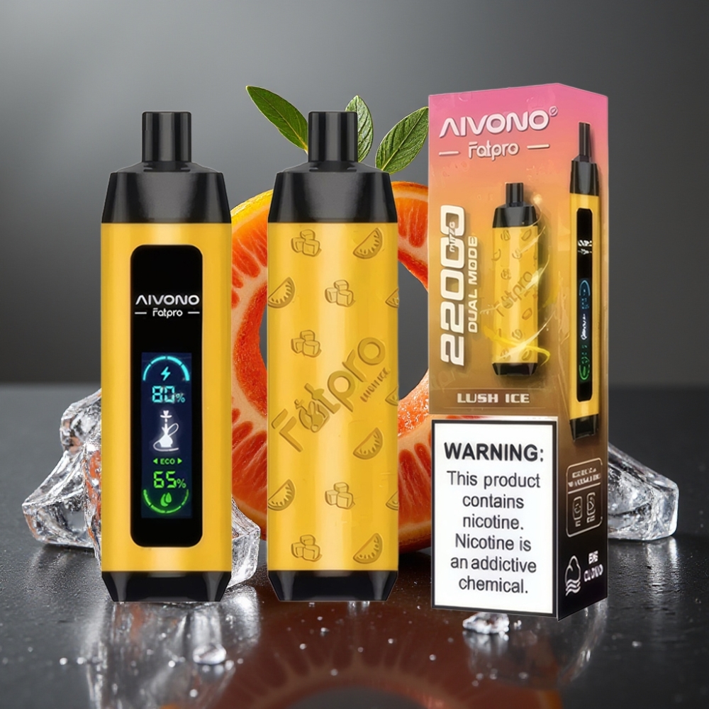 Aivono Aim Fatpro 22000 Puffs Enkratna Vape Refresko Led (Lush Ice)