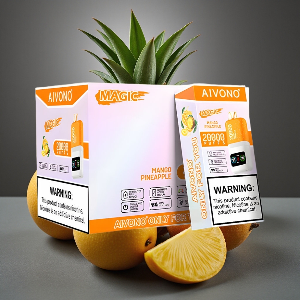 Aivono AIM MAGIC 20000 Puffs Enkratna Vape Mangove Ananas 26ml Dual Mesh Coils