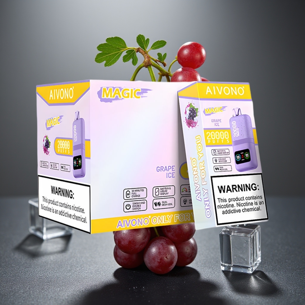 Aivono Aim Magic 20000 Puffs Enkratna Vape Grozdji Led Type-C Polnilna