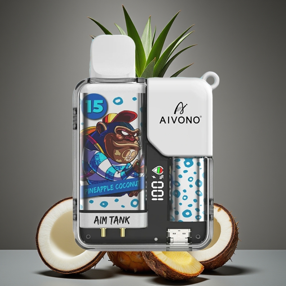 Aivono Aim Tank 9500 Puffs Ananas Kokos Enkratna Vape