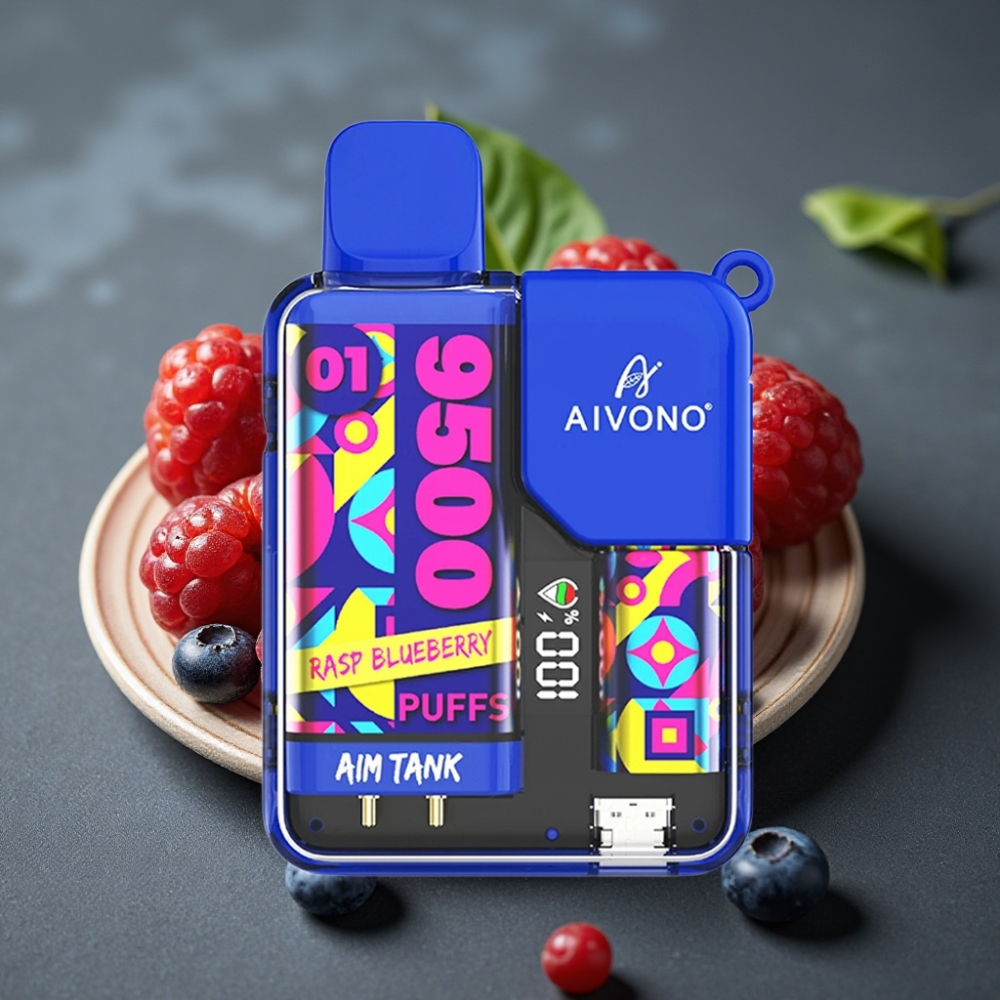 Aivono Aim Tank 9500 Puffs Enkratna Vape Malinova Borovnica