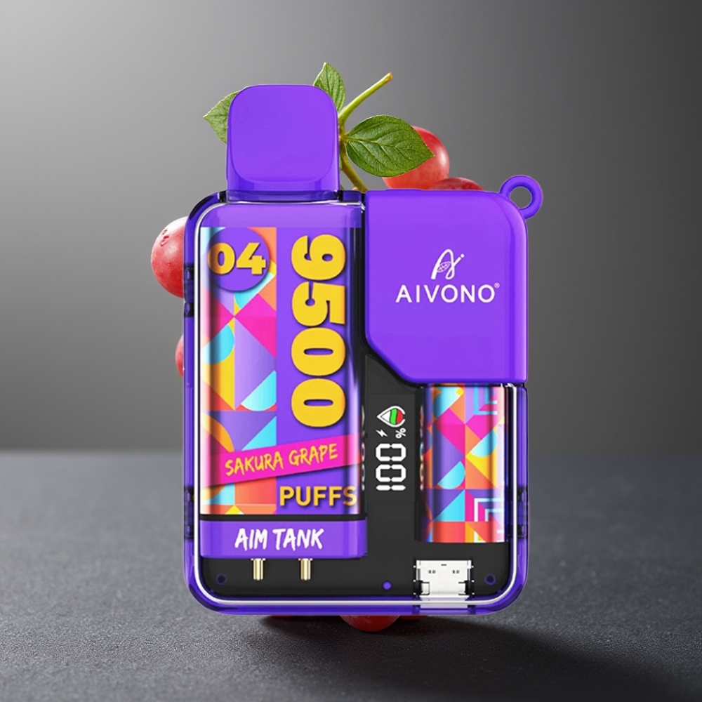 Aivono Aim Tank 9500 Puffs Enkratna Vape Češnjeva Grozdnica