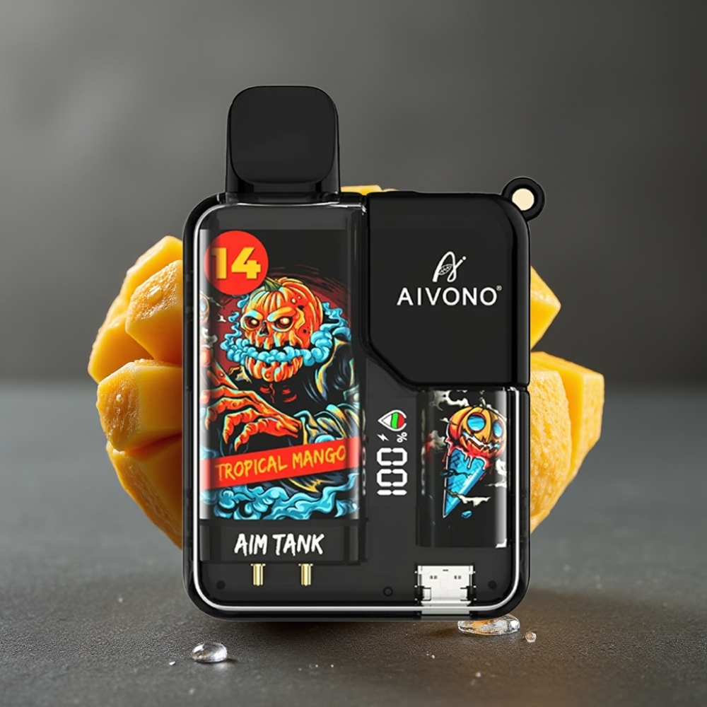 Aivono Aim Tank 9500 Puffs Tropski Mango Aivono AIM-TANK 9500 Puffs 18ml
