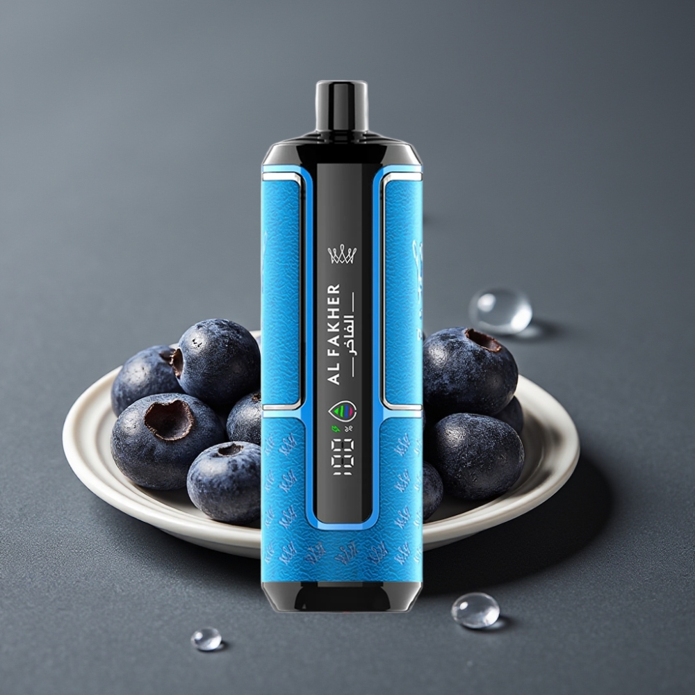 Al Fakher Crown Bar 15K Hypermax Enkratna E-cigareta Borovnični Gumi