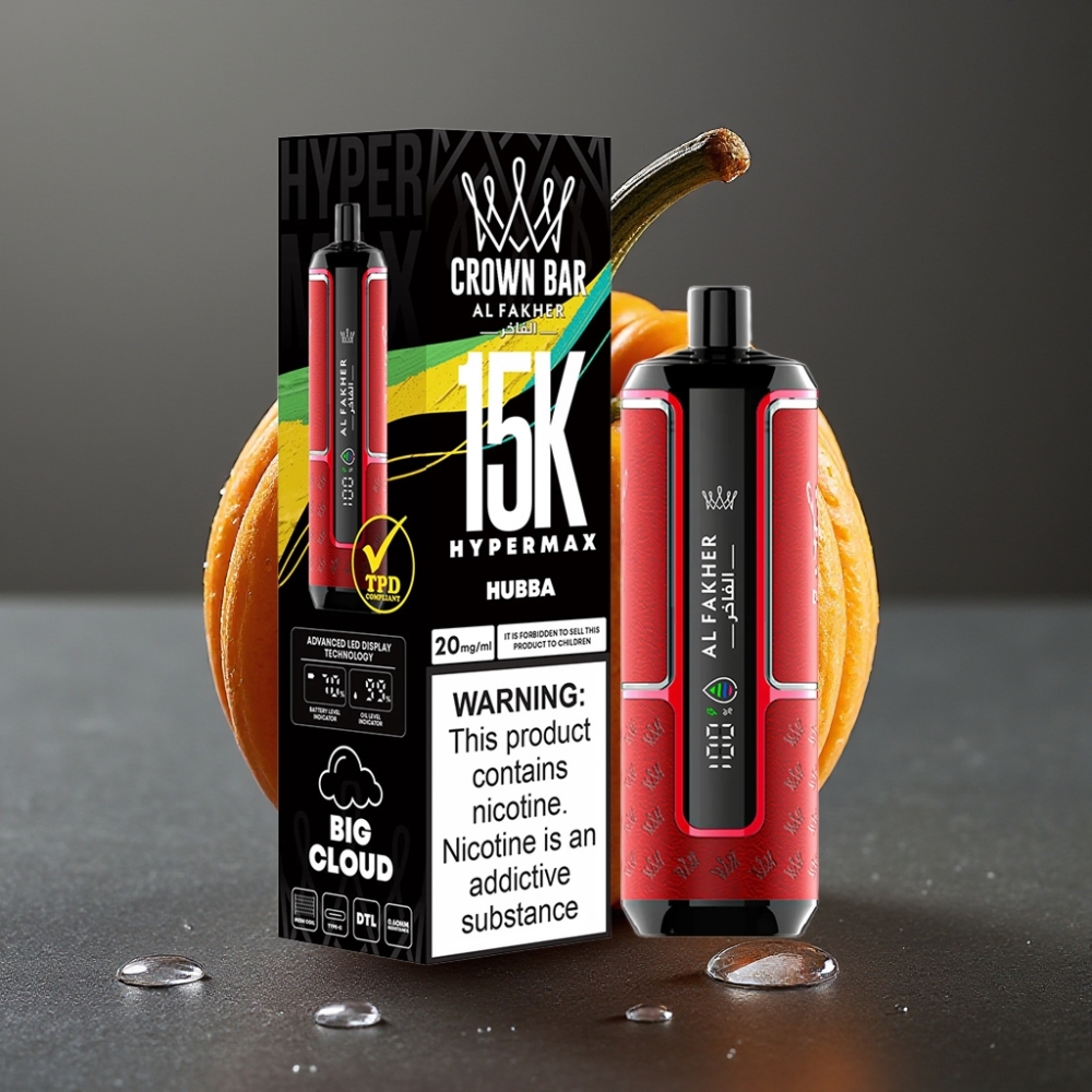 Al Fakher Crown Bar 15K Hypermax Enkratna Vape Naprava Aroma Hubba
