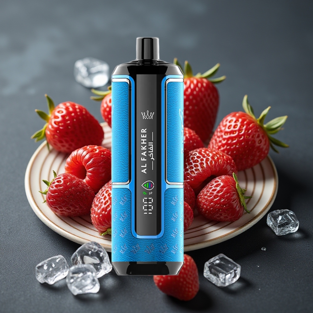 Al Fakher Crown Bar 15K Hypermax Enkratna Vape Naprava Jagoda Led, 22ml, 15.000 vdihov