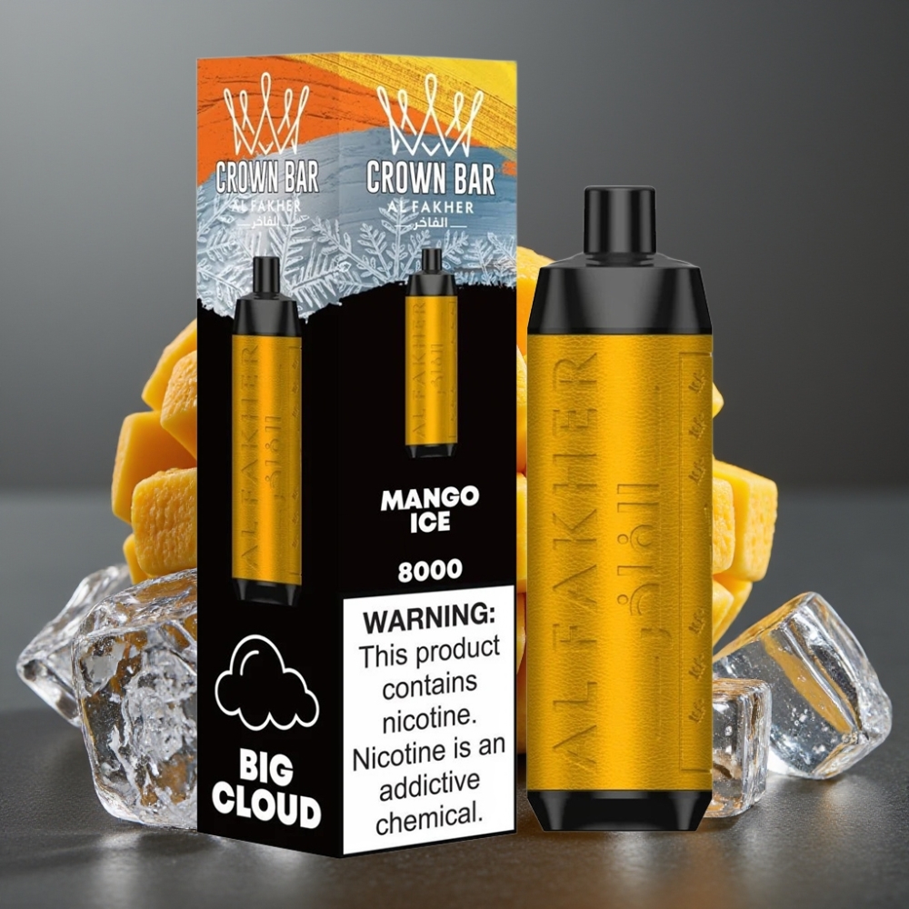 Al Fakher Crown Bar 8000 Crystal Enkratna Vapa Mango Led z 600mah Baterijo