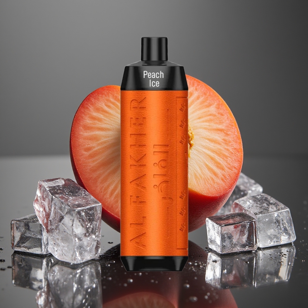 Al Fakher Crown Bar 8000 Crystal Enkratna Vape Breskev Led z 18ml e-tekočine in 8000 vleki