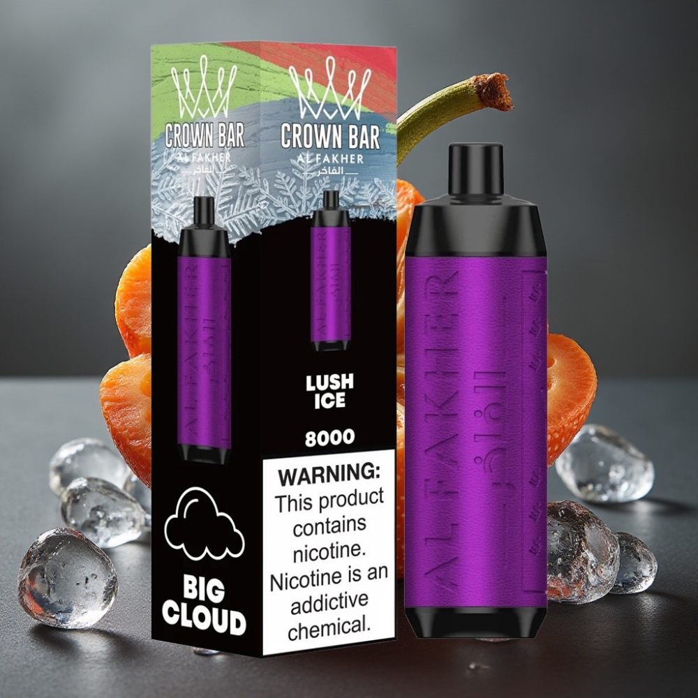Al Fakher Crown Bar 8000 Crystal Enkratna Vape Ledeni Lush