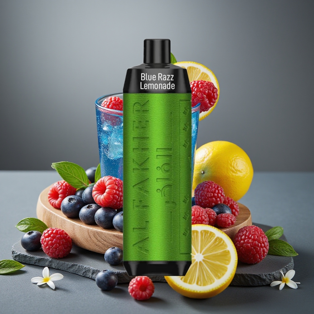 Al Fakher Crown Bar 8000 Crystal Enkratna Vape Modra Malina Limonada z 18ml e-tekočine in 5mg nikotina