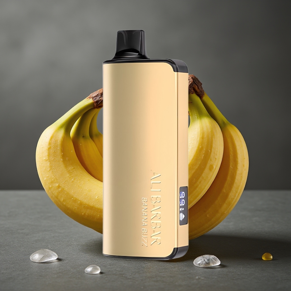 Alibarbar Ingot 9000 Puffs Bananovo Bzz Enkratna Vapa 22ml 2350mAh