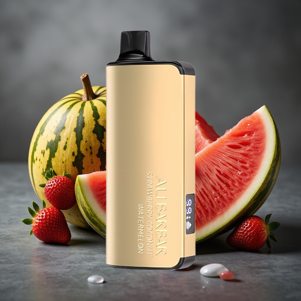 Alibarbar Ingot 9000 Puffs Enkratna Vapa Jagoda Kokos Lubenica 22ml 2350mAh