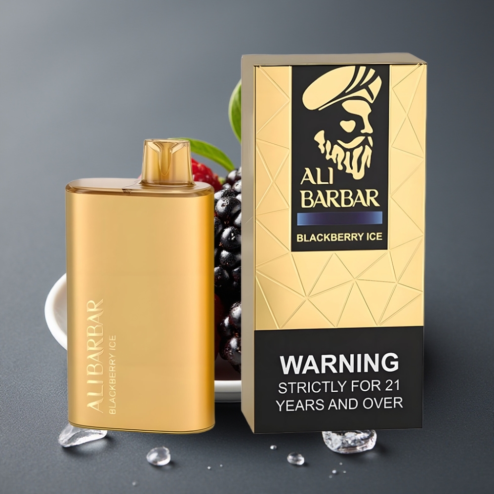 Alibarbar Rich 8000 Puffs Enkratna Vape Borovnični Led 20ml