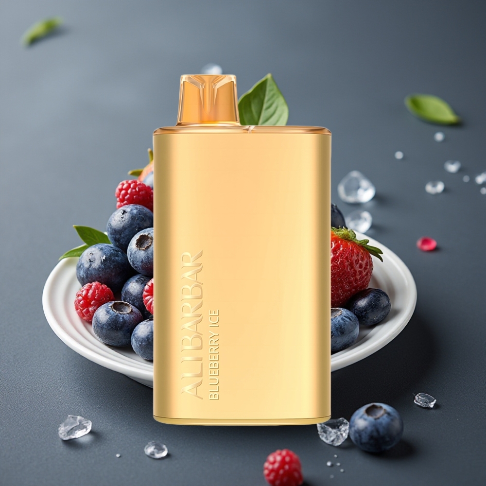Alibarbar Rich 8000 Puffs Enkratna Vape Borovnični Led z 20ml E-tekočine