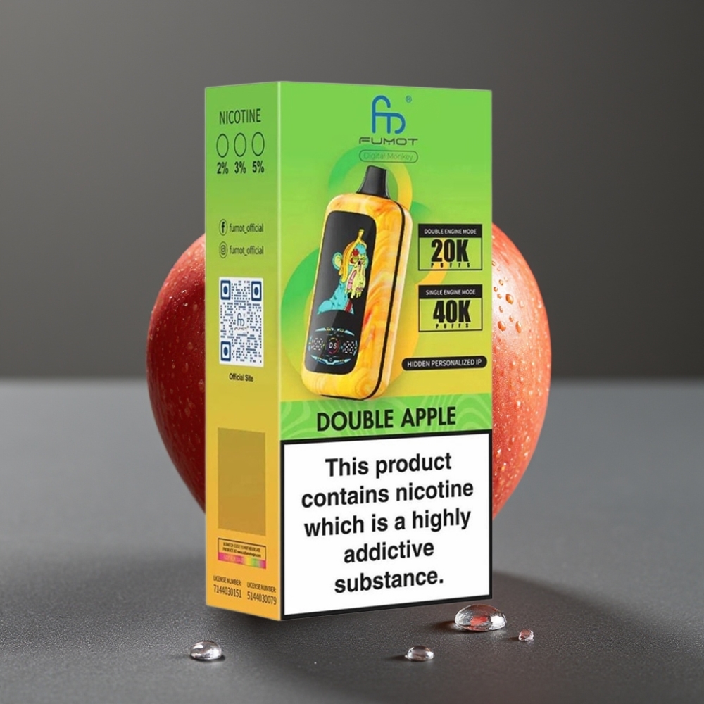 Fumot Digital Monkey 40000 Enkratna Vape Dvojno Jabolko Dual Mesh Coil 850 MAH