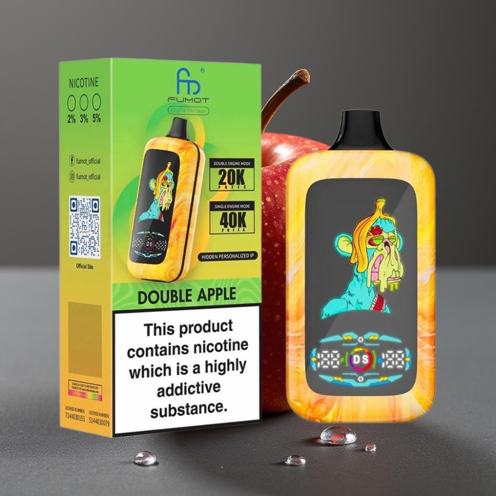Fumot Digital Monkey 40000 Enkratna Vape Dvojno Jabolko Dual Mesh Coil 850 MAH