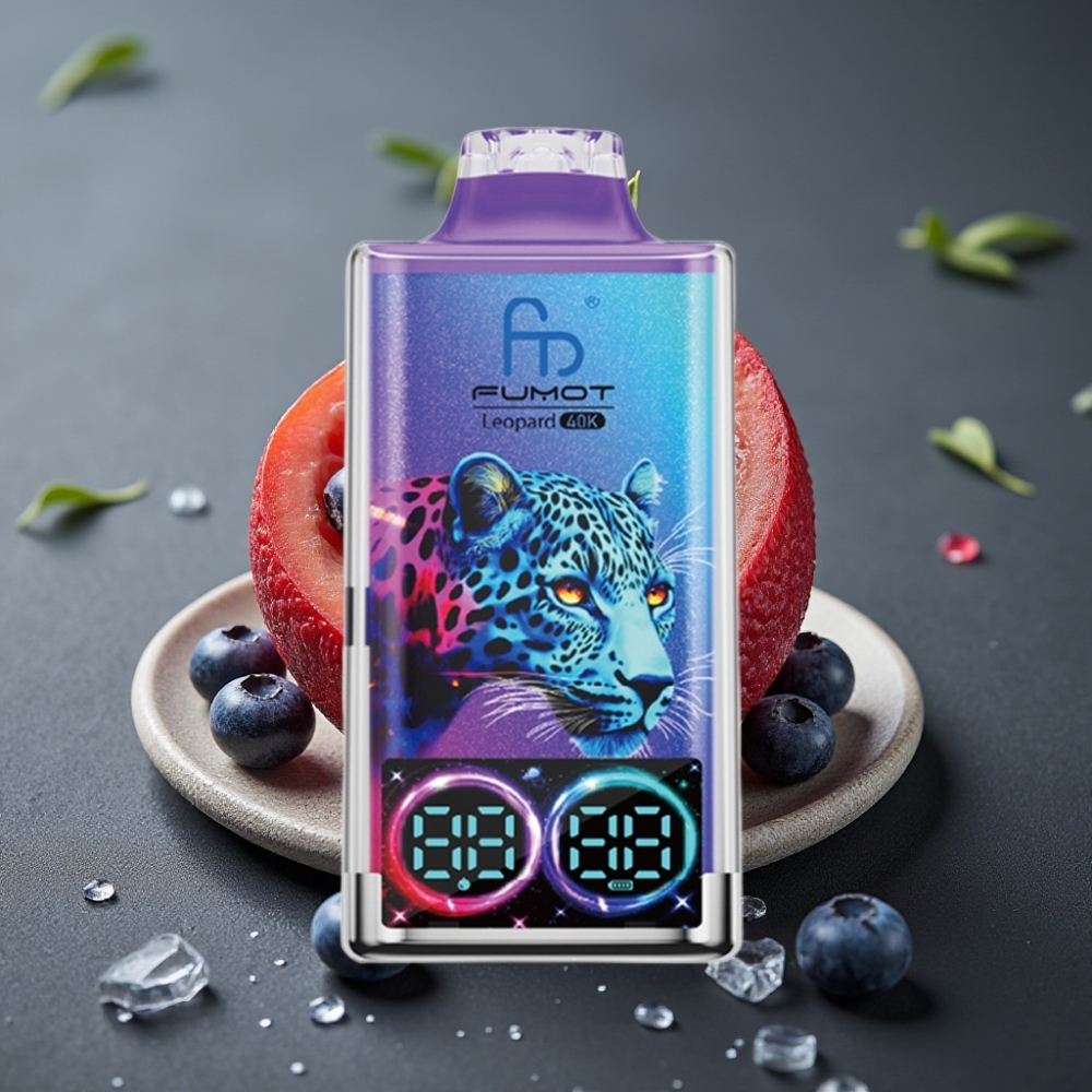 Fumot Leopard 40K Puffs Enkratna Vape Borovnica na ledu z 5% Nikotina