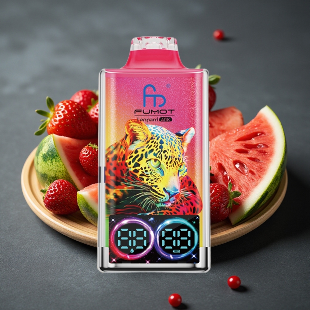 Fumot Leopard 40K Puffs Enkratna Vape Jagoda Lubenica, 5% Nicotine, 700mAh