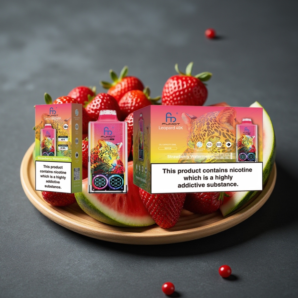 Fumot Leopard 40K Puffs Enkratna Vape Jagoda Lubenica, 5% Nicotine, 700mAh