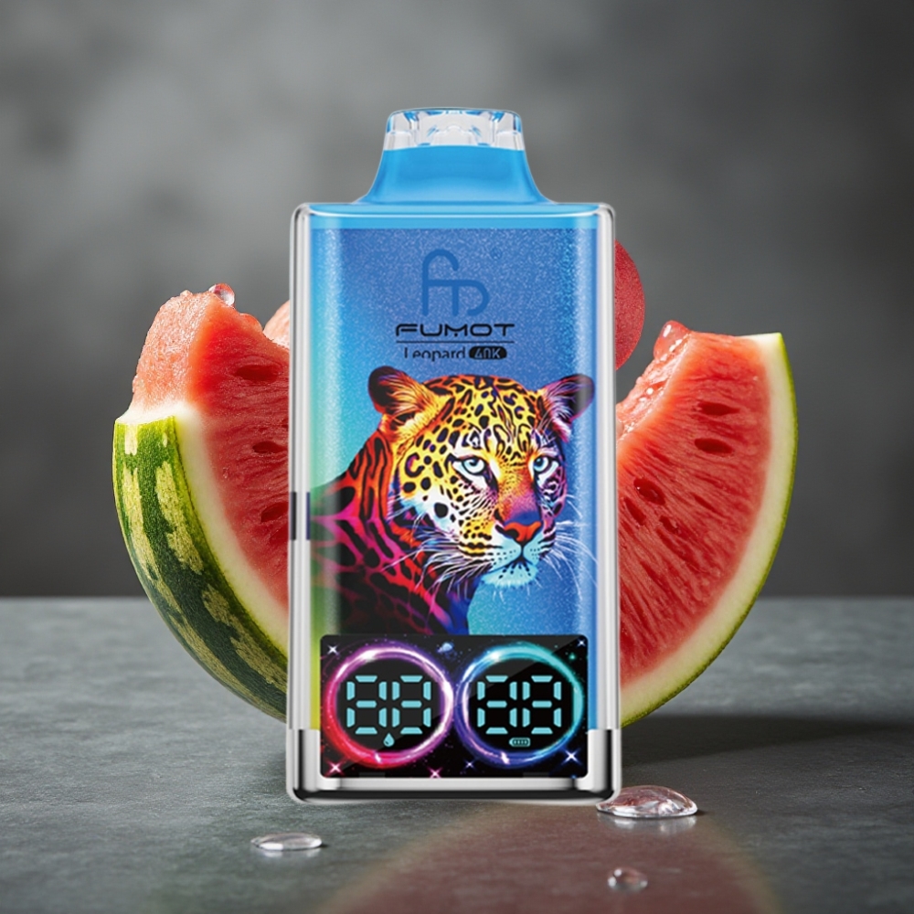 Fumot Leopard 40K Puffs Enkratna Vape Lubenični Bubblegum, Dual Mesh, 700mAh
