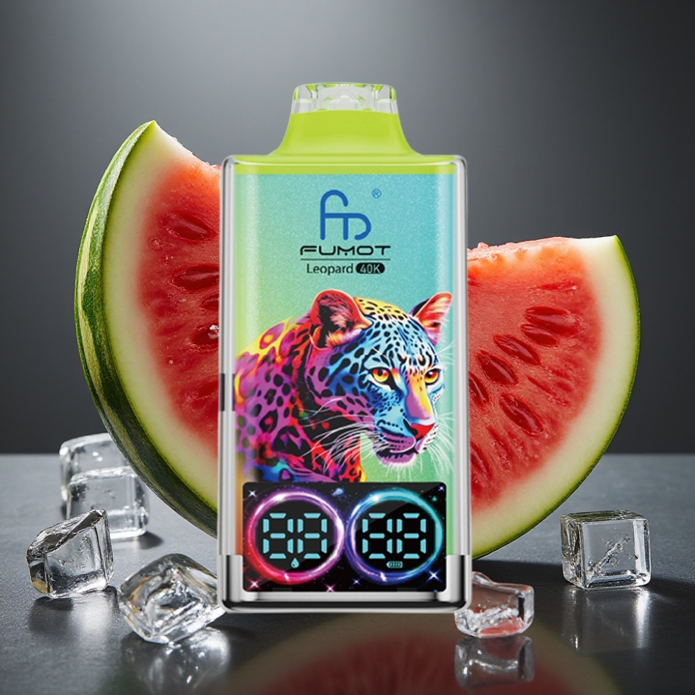 Fumot Leopard 40K Puffs Enkratna Vape Lubenica Led 0-5% Nikotin, 700mAh