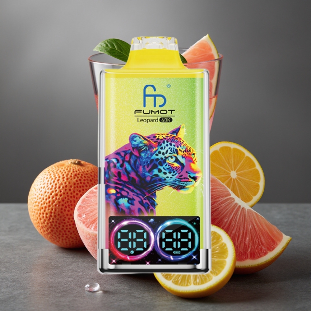 Fumot Leopard 40K Puffs Enkratna Vape Rožnati Limonadni Napoj z 5% Nikotina in 700mAh Baterijo