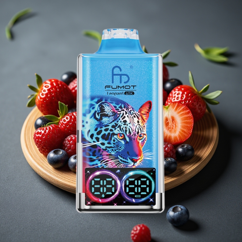 Fumot Leopard 40K Puhov Enkratna Vapa Mešane Jagode 5% Nikotina