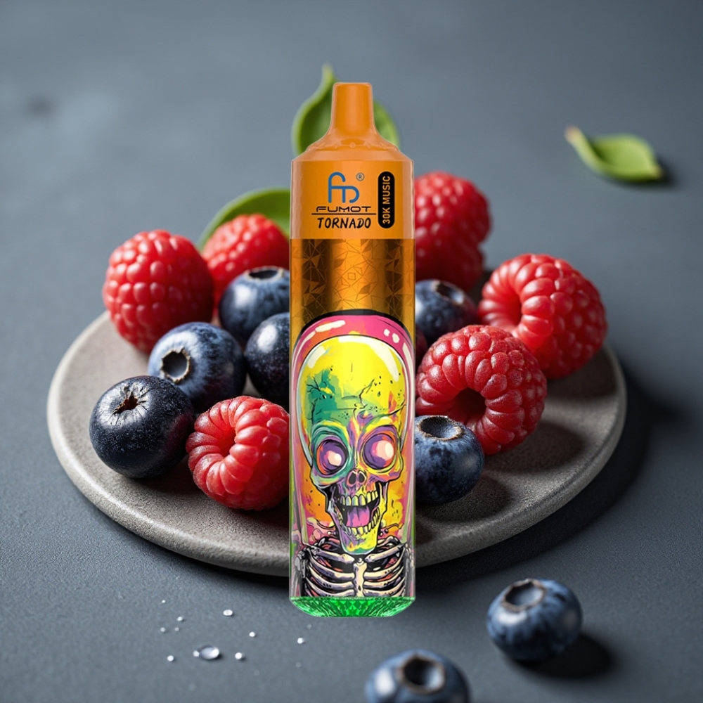 Fumot RandM Tornado 30000 Puffs Enkratna Vape Borovnica Malina 30mL 5%