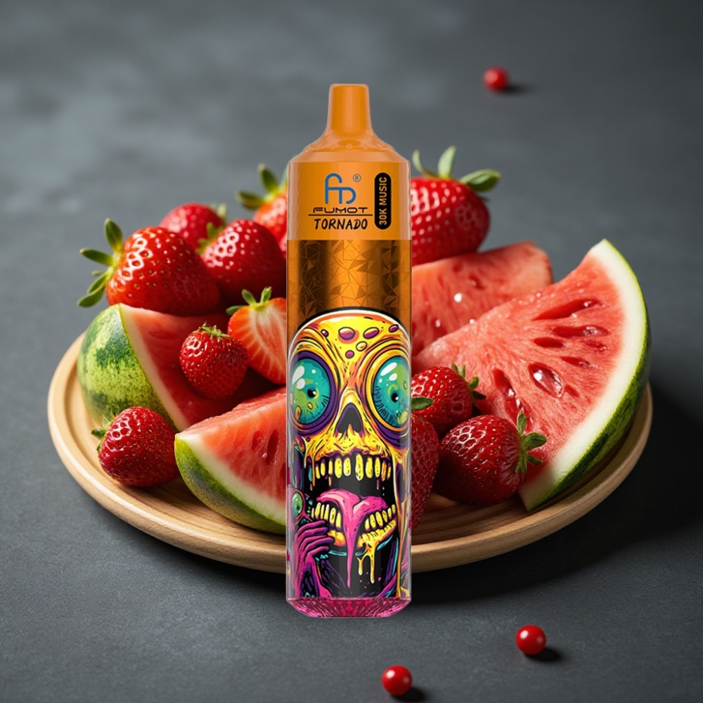 Fumot RandM Tornado 30000 Puffs Enkratna Vape Jagoda Lubenica 30mL 5%