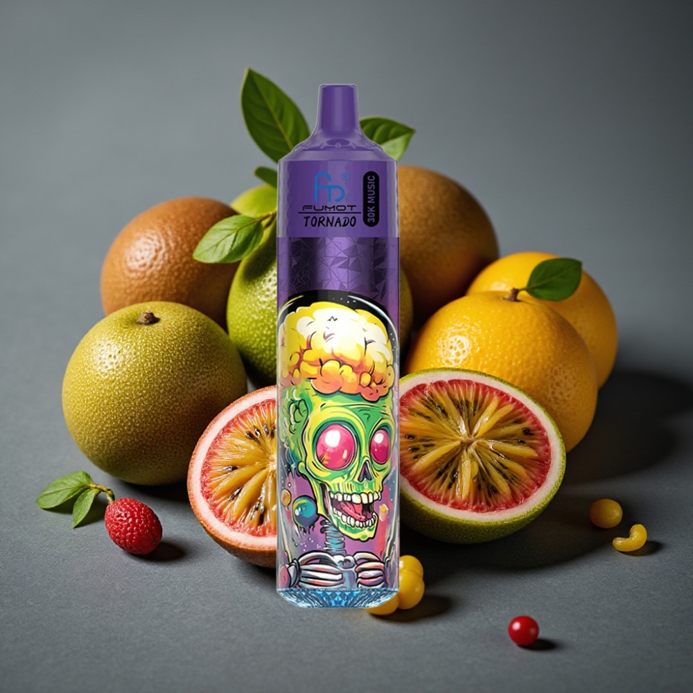 Fumot RandM Tornado 30000 Puffs Enkratna Vape Kivi Pasijonka Guava 30mL 5%
