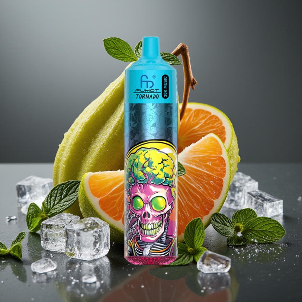 Fumot RandM Tornado 30000 Puffs Enkratna Vape Mrazni Led 30mL
