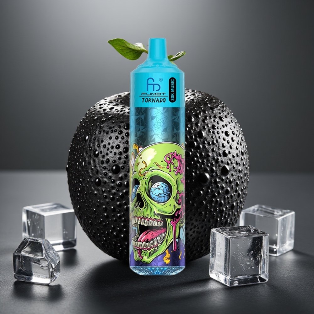 Fumot RandM Tornado 30000 Puffs Enkratna Vape Črni Led, 30mL, 5% nikotina