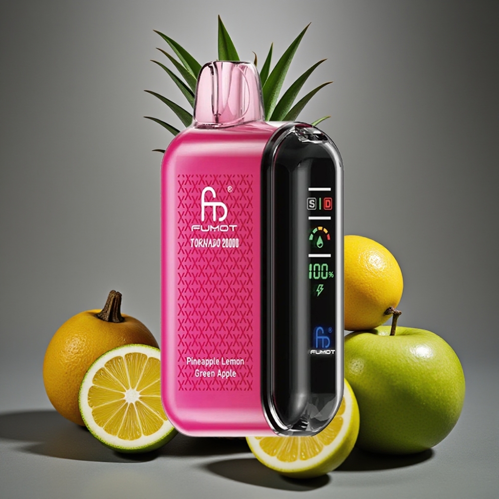 Fumot Tornado 20000 Puffs Ananas Limona Zeleno Jabolko 20ml 850mAh
