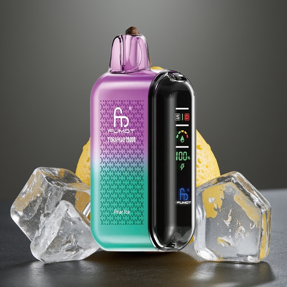 Fumot Tornado 20000 Puffs Enkratna Vape Hruškov Led 20ml 850mAh