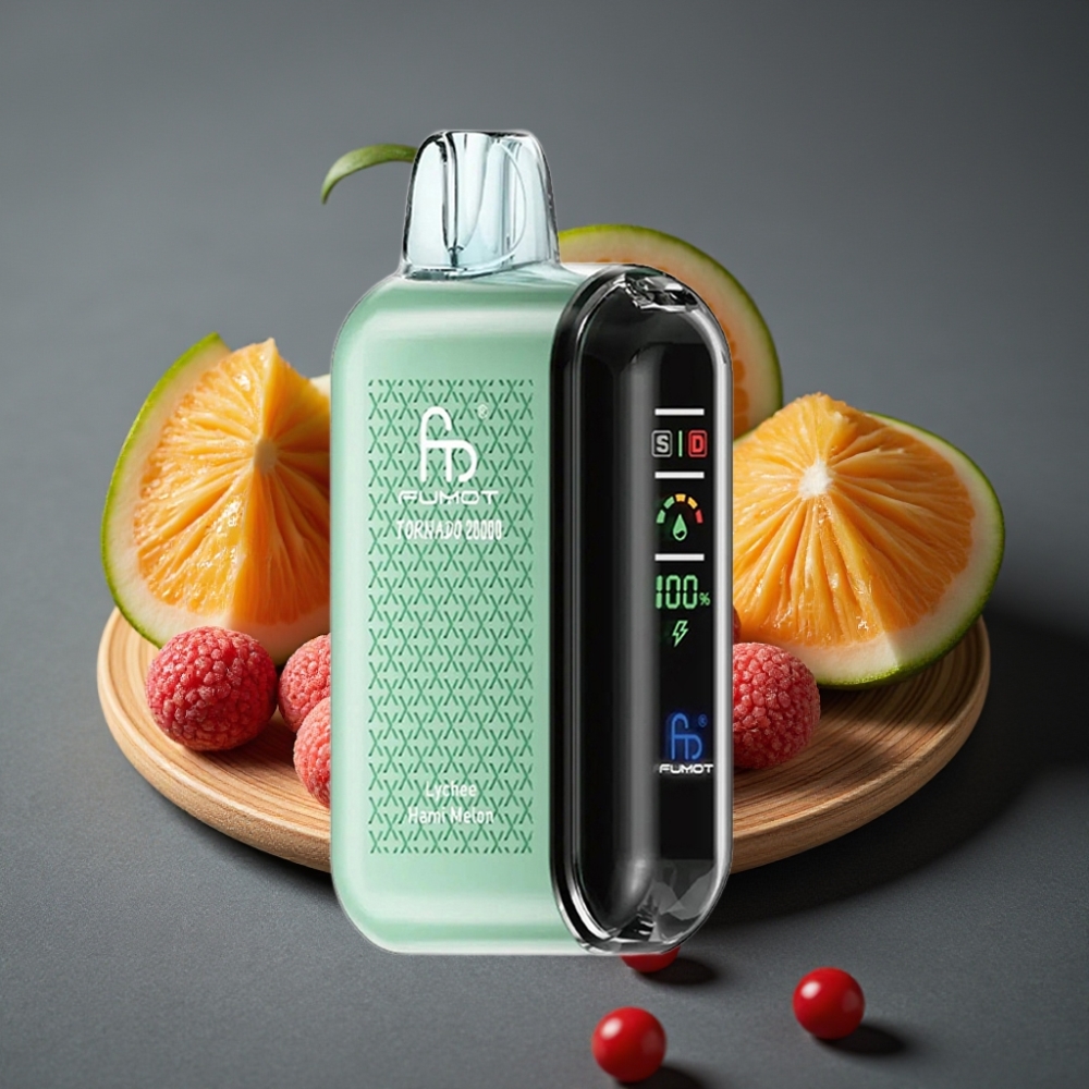 Fumot Tornado 20000 Puffs Ljutični Hami Melon Enkratna Vape