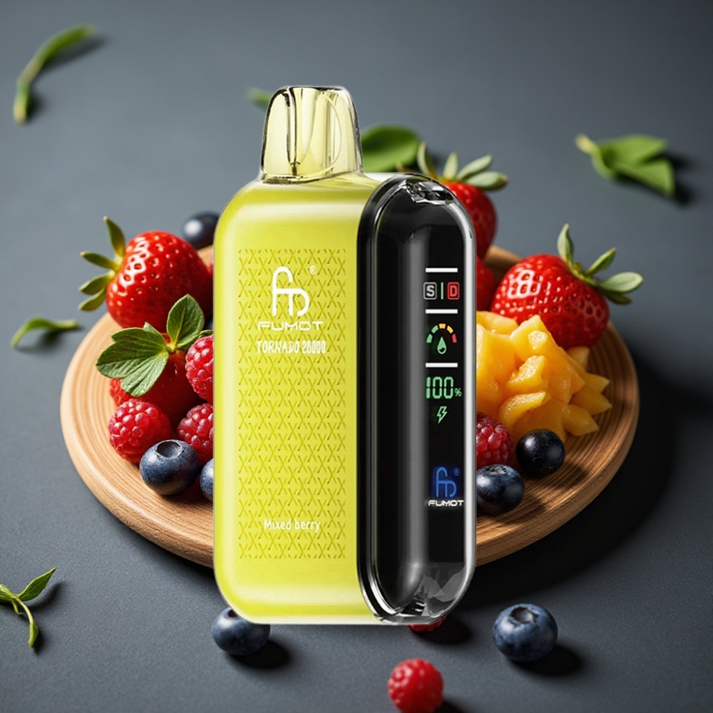 Fumot Tornado 20000 Puffs Mešane Jagode Dispozabilni Vape z Dual Mesh Coil