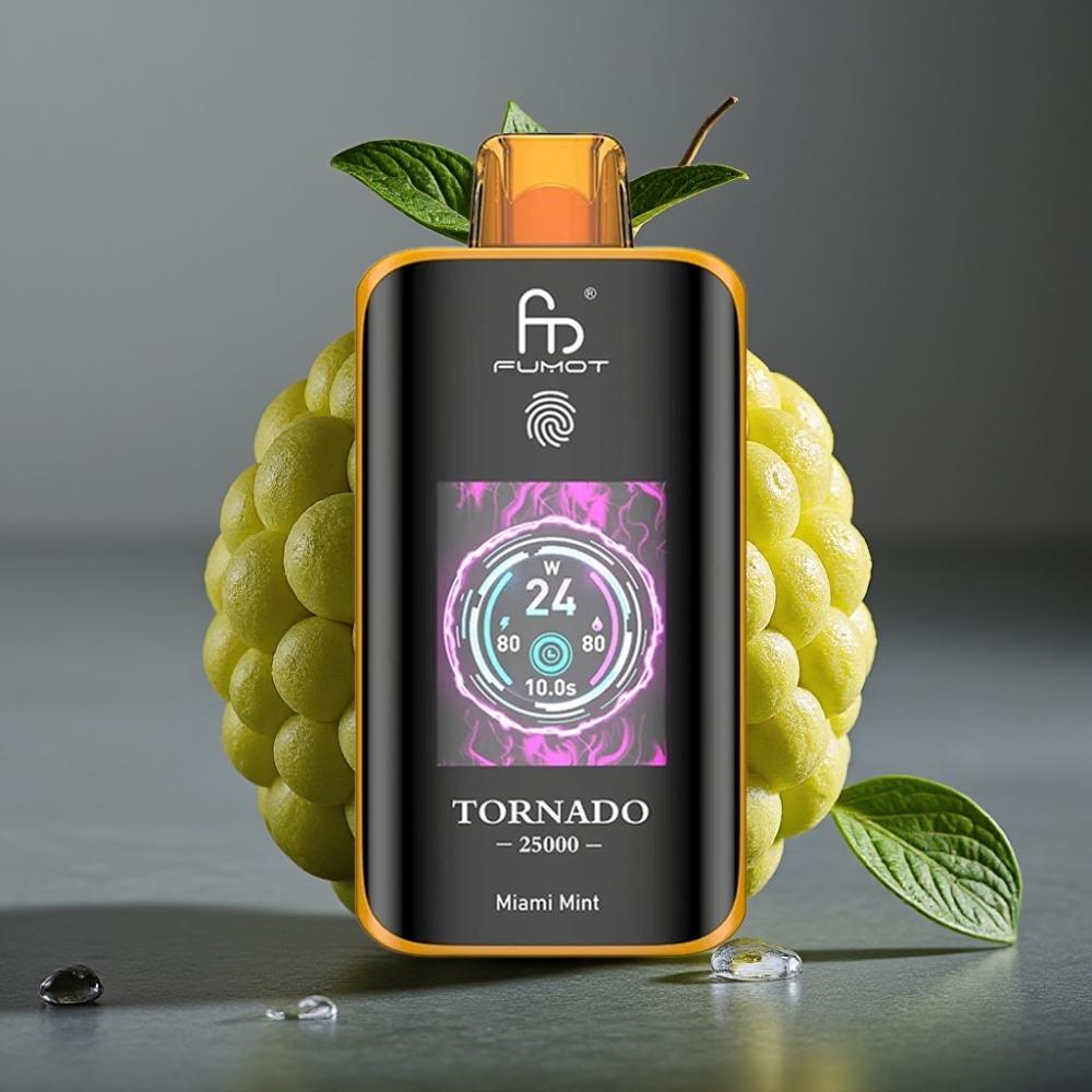 Fumot Tornado 25000 Puffs Enkratna Vape Miami Meta 20ml, 700mAh