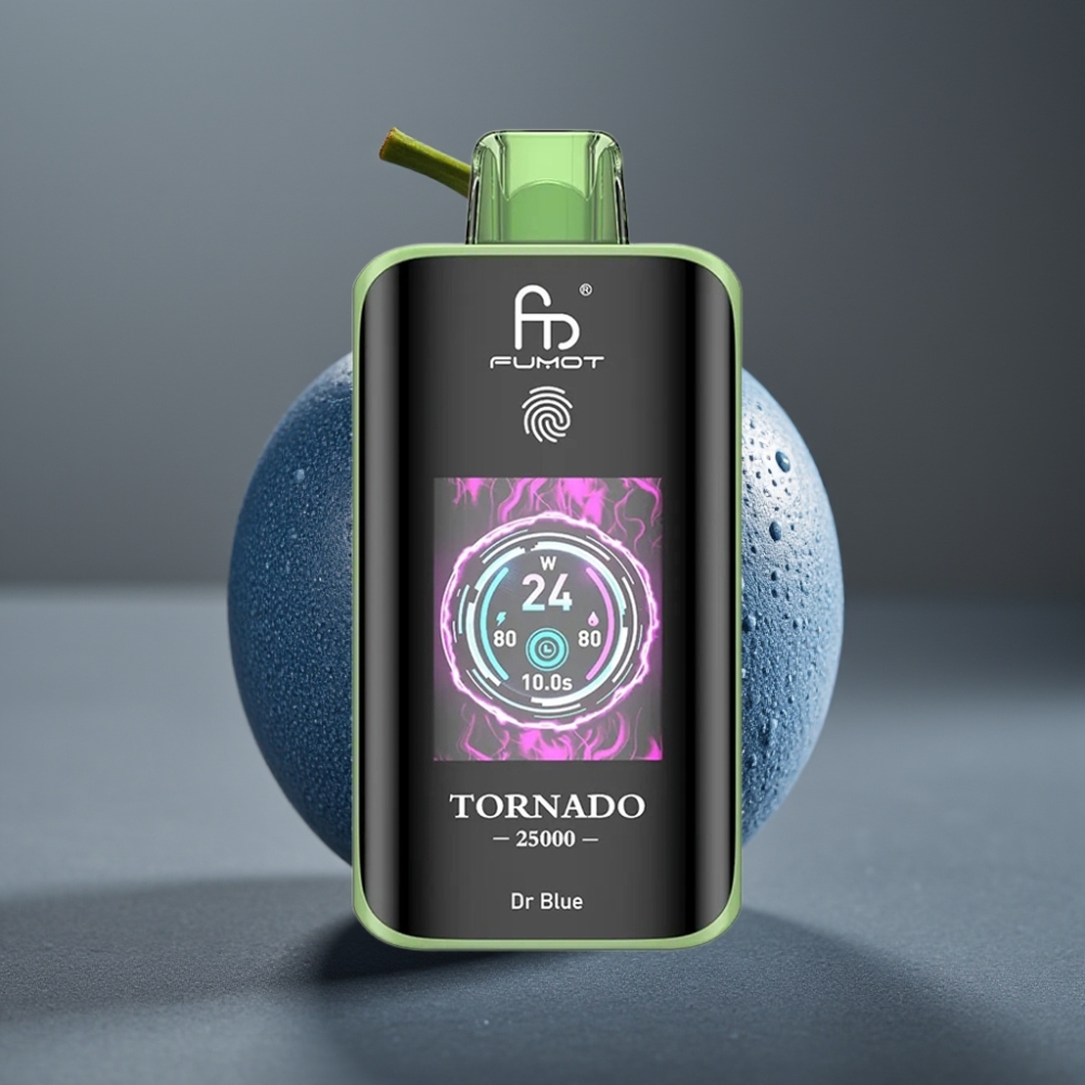 Fumot Tornado 25000 Puffs Enkratni Vape Doktor Modra z HD zaslonom in 700mAh baterijo