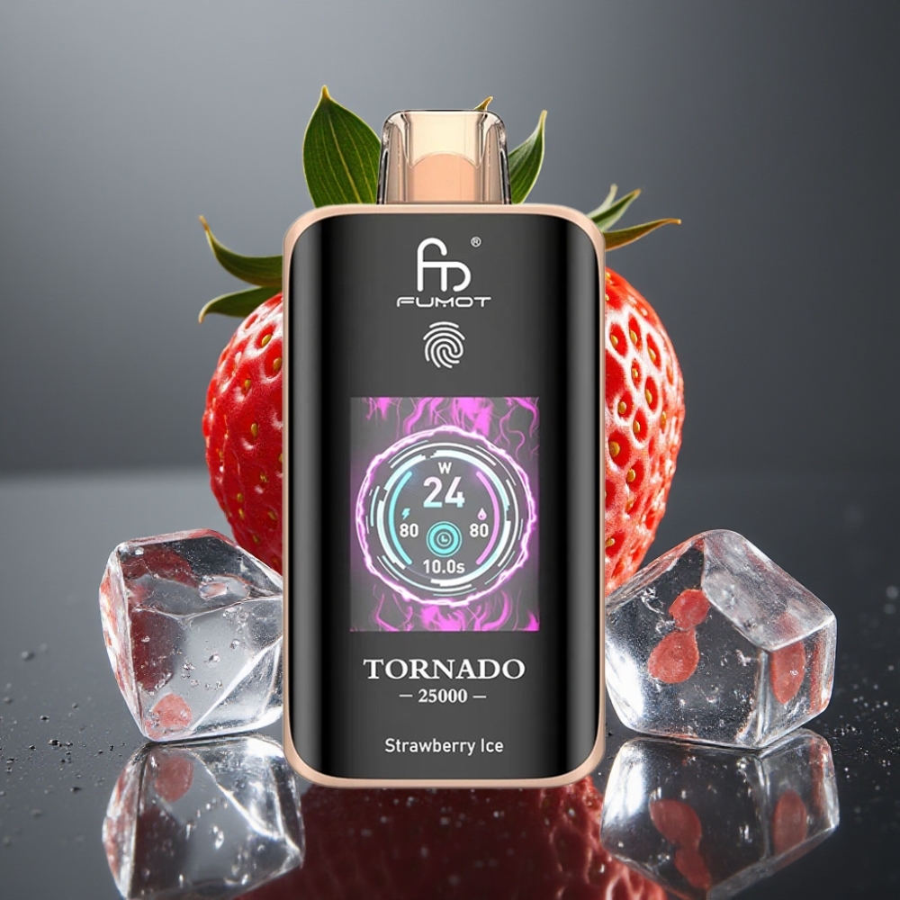 Fumot Tornado 25000 Puffs Japodenjena Jagoda HD Ekran 700mAh