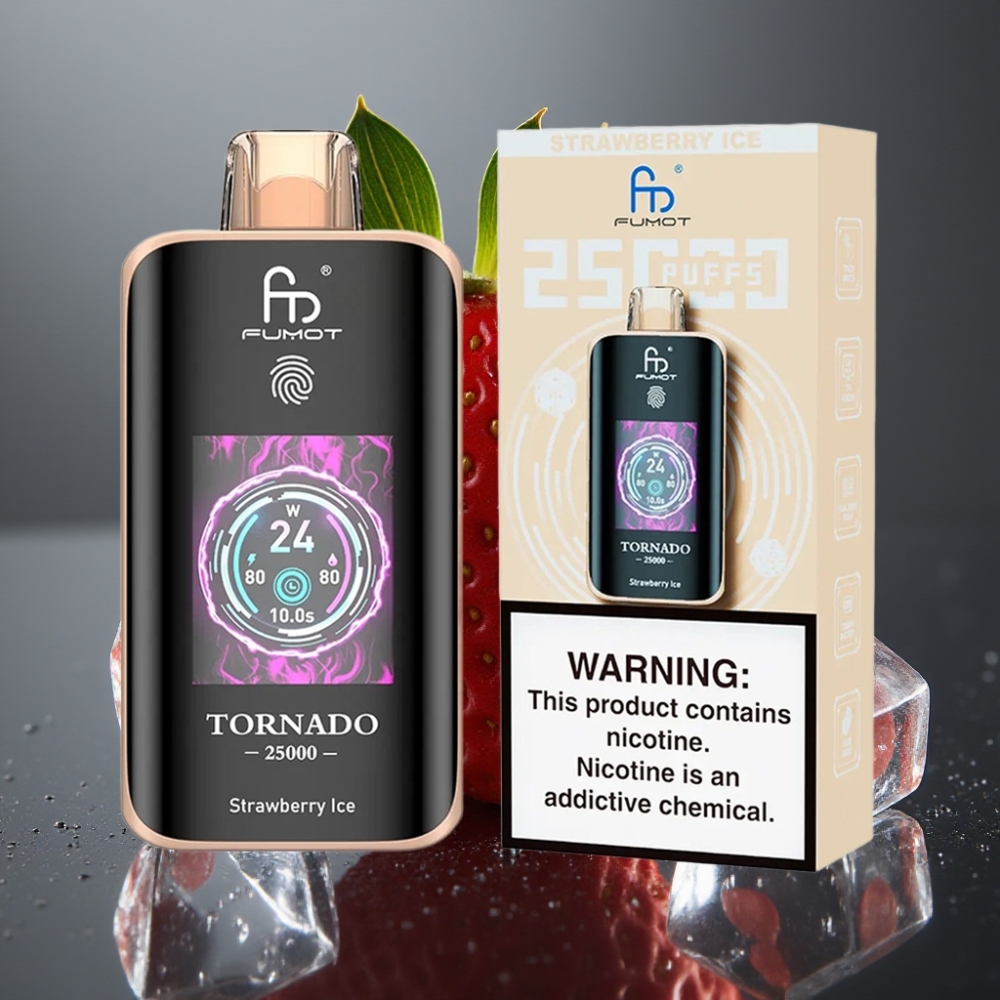Fumot Tornado 25000 Puffs Japodenjena Jagoda HD Ekran 700mAh