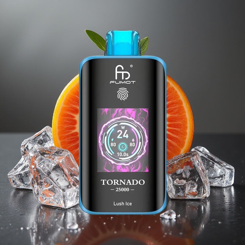Fumot Tornado 25000 Puffs Sodobni Vape Svež Led z 20ml E-tekočine in HD Zaslonom