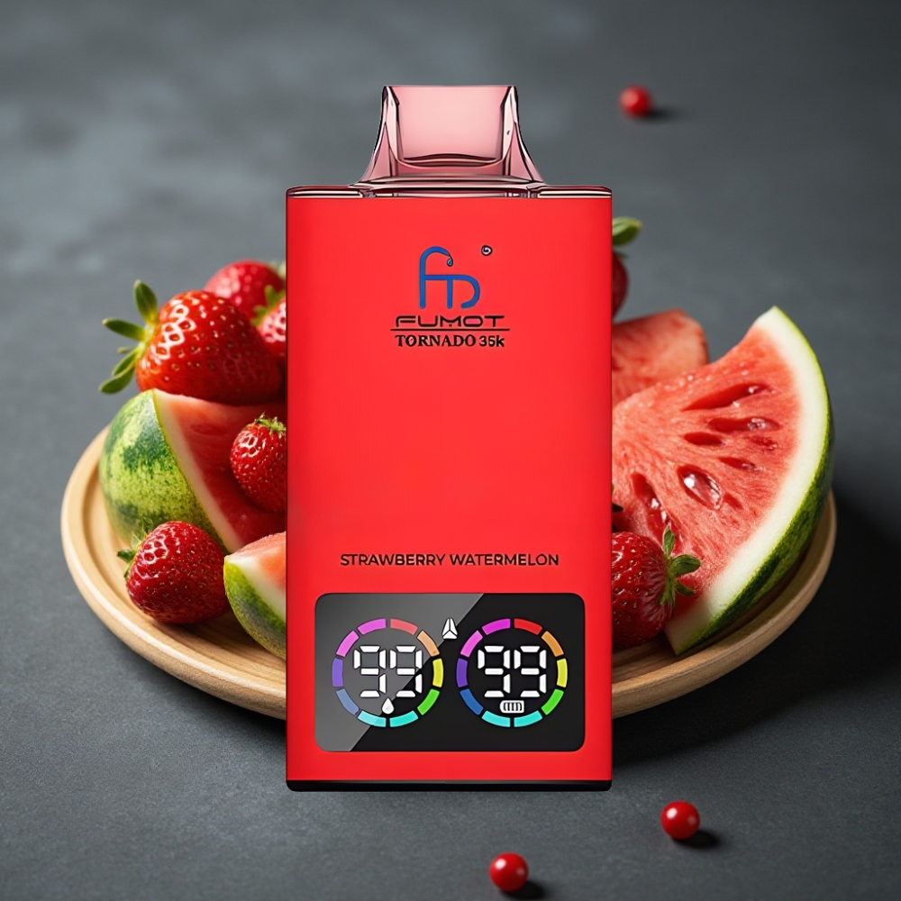 Fumot Tornado 35K Enkratna Vape Jagoda Lubenica z Dual Mesh Coil in RGB Lučmi