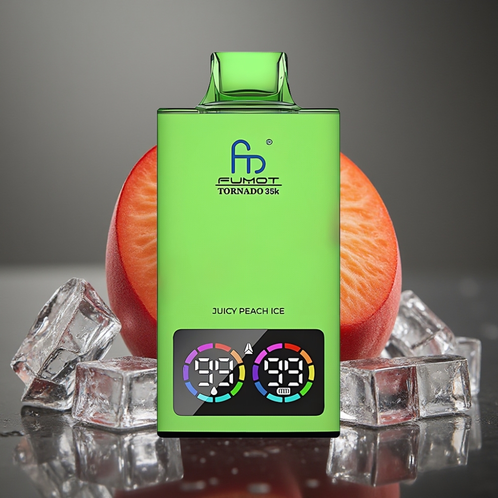 Fumot Tornado 35K Enkratna Vape Sočno Breskvini Led z RGB Lučmi in Dual Mesh Coil