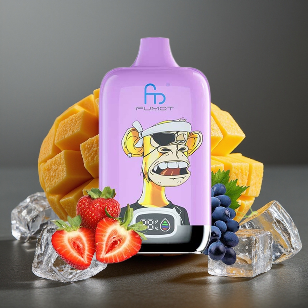 Fumot Tornado Digital Box 12000 Puffs Enkratna Vapa Mango z Ledom 20ml 67g